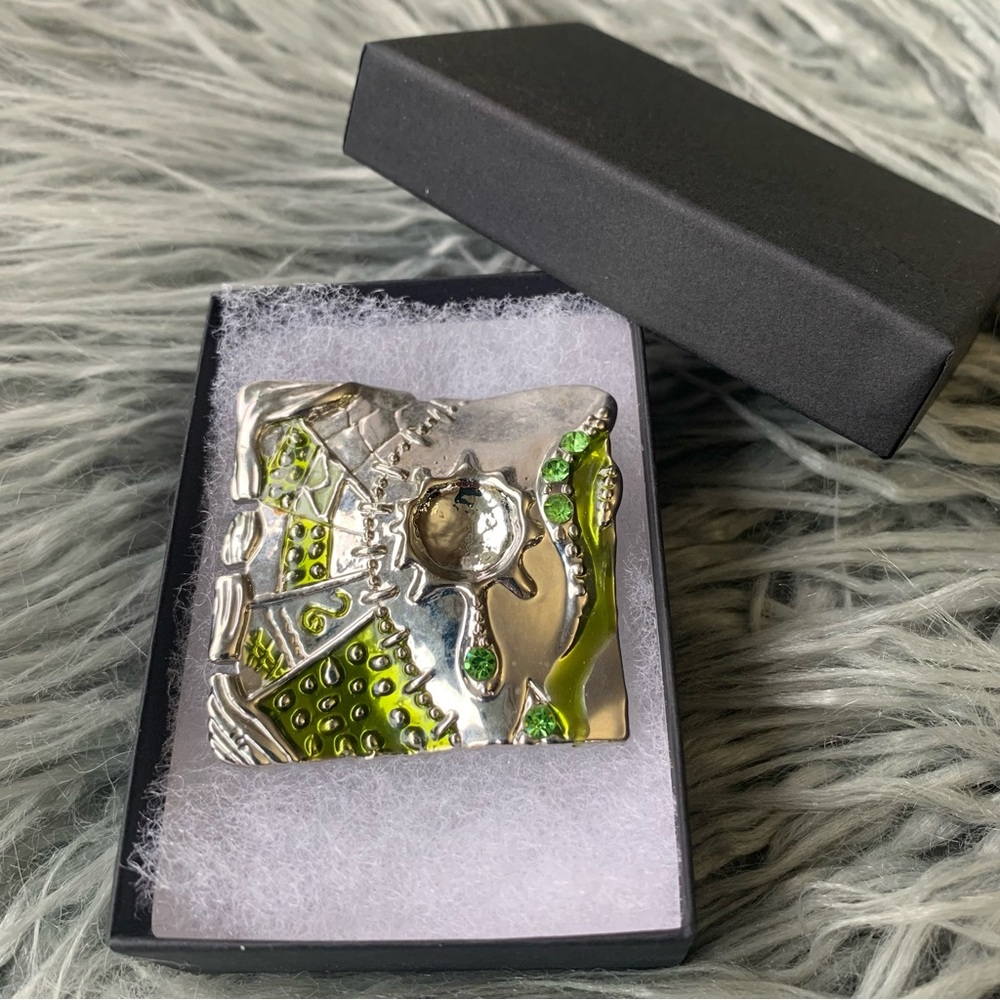 Artisan Hand Crafted Pendant with Rhinestones